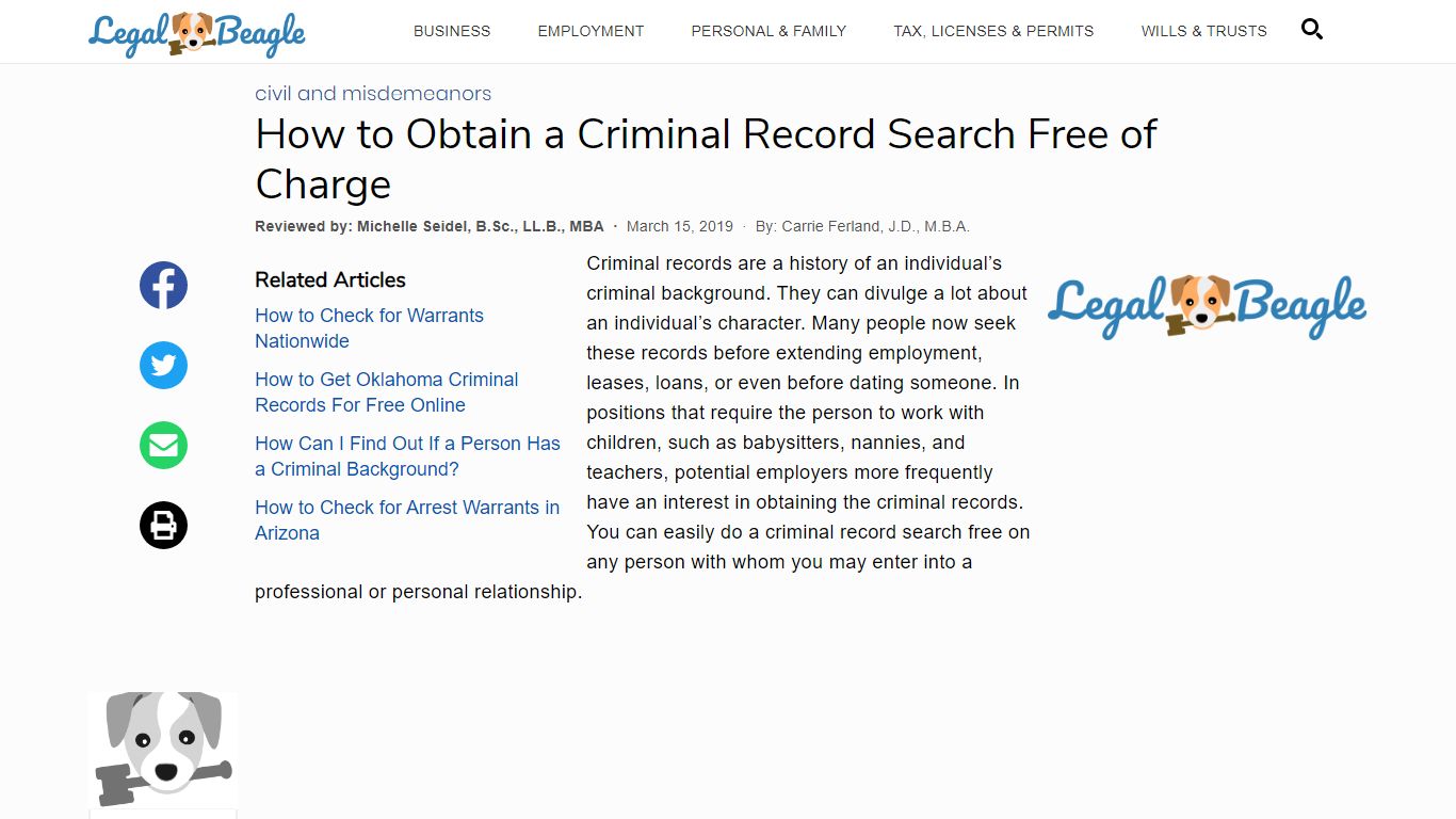 How to Obtain a Criminal Record Search Free of Charge